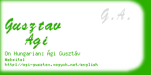 gusztav agi business card